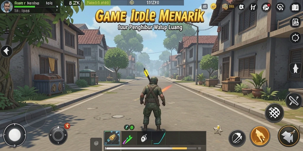 Tampilan gameplay 8ZK dengan elemen idle yang menarik.