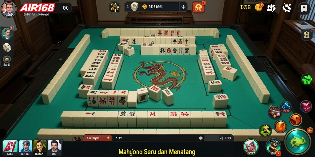 Tampilan gameplay Mahjong yang menarik dan menggugah selera.