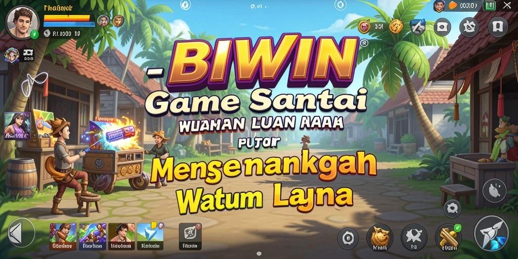 Tampilan gameplay BIWIN yang menyenangkan dan penuh warna.