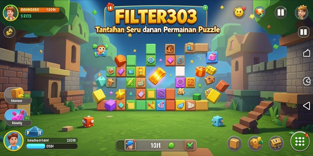 Screenshot dari gameplay FILTER303 yang menunjukkan tantangan seru dalam permainan Puzzle.