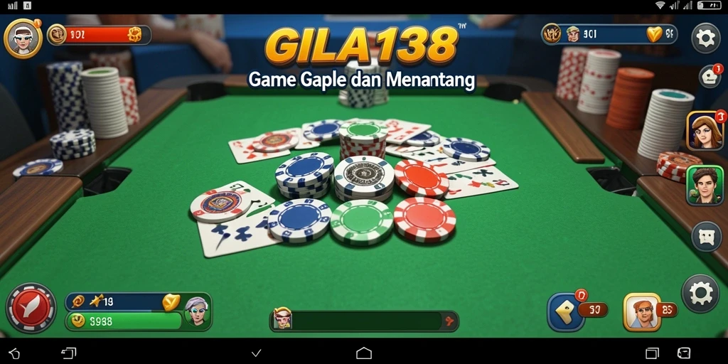 Tampilan seru permainan Gaple di GILA138.