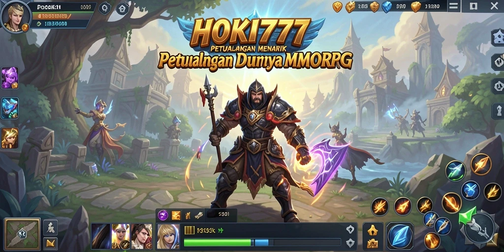 Gameplay HOKI777 menunjukkan pertarungan epik antara karakter di dunia yang luas.
