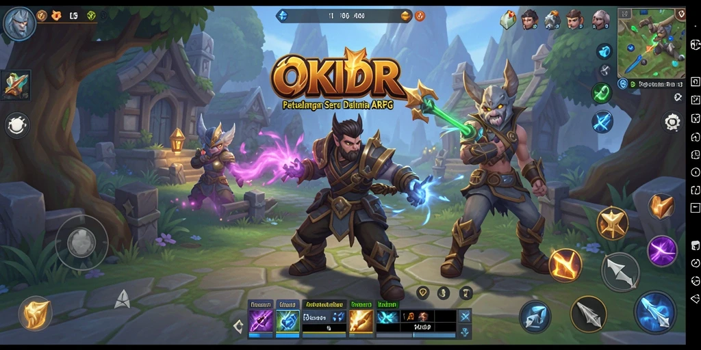 Screenshot menunjukkan aksi seru dalam permainan ARPG OKIDR.