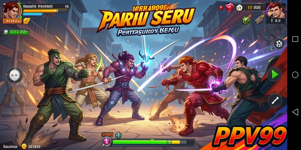 Tampilan gameplay seru dalam PPV99 dengan pertarungan karakter.