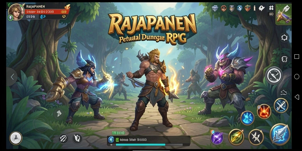 Tampilan gameplay epic RAJAPANEN yang memikat hati dan menantang.