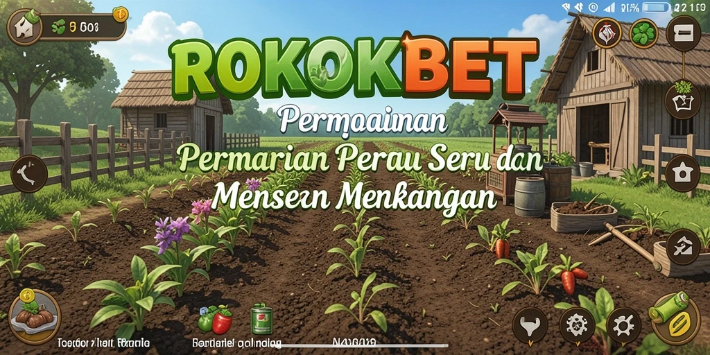 Screenshot ROKOKBET menunjukkan pengalaman bertani yang menyenangkan.