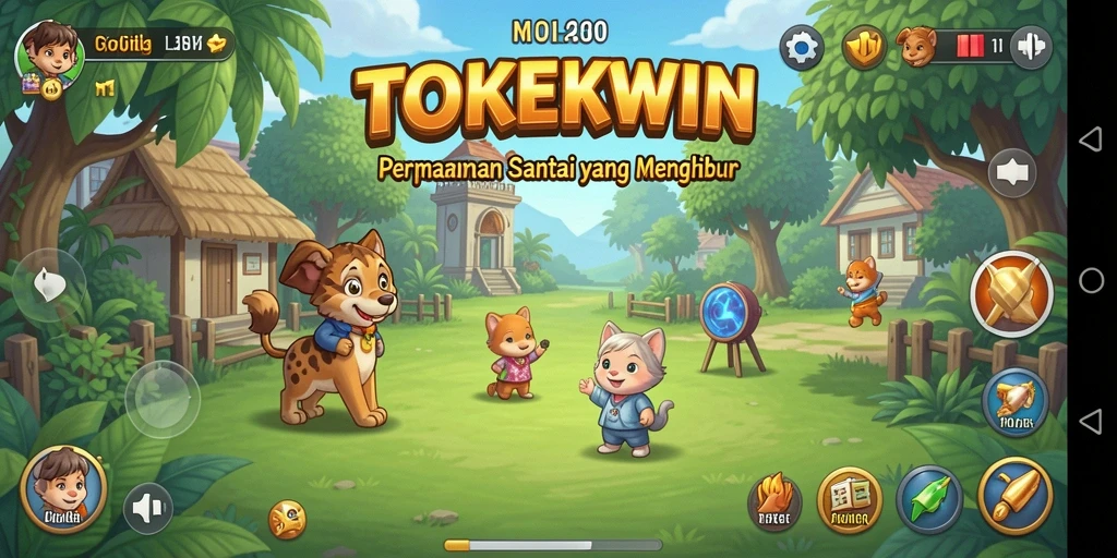 Screenshot gameplay TOKEKWIN yang menarik dan penuh warna.