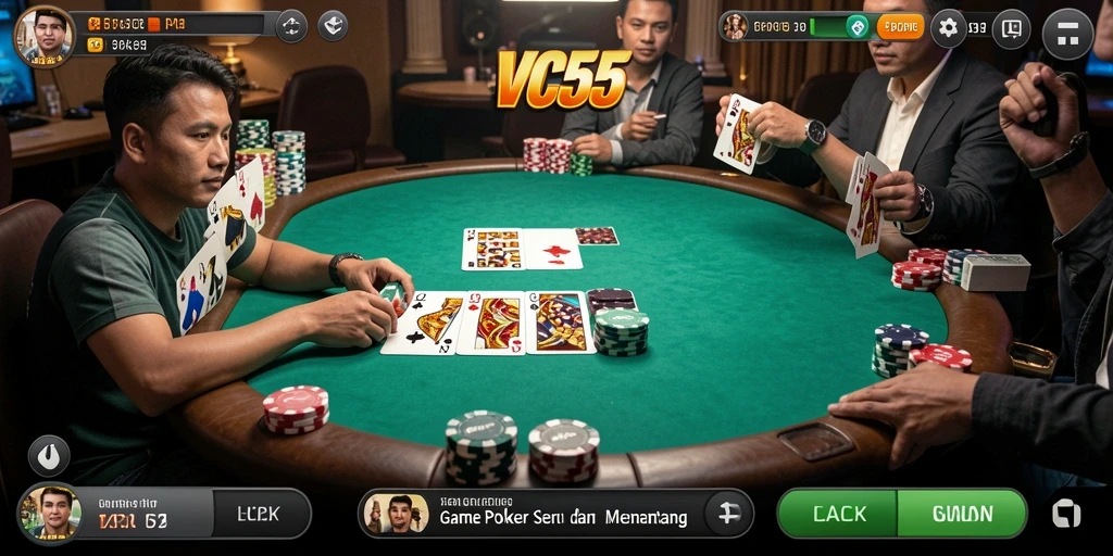 Tampilan menarik dari gameplay Poker VC55 yang penuh aksi.