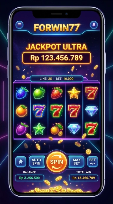 Fitur utama aplikasi forwin77 dalam satu layar.